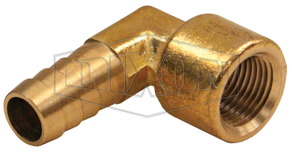 Female NPTF x Hose Barb 90° Elbow
